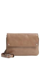 Treasure & Bond Harper Glazed Leather Crossbody Bag - Beige