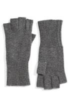 Women's Halogen Cashmere Fingerless Gloves, Size - Grey