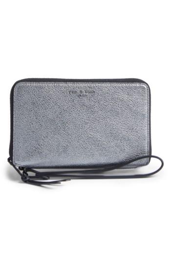 Rag & Bone Devon Metallic Buffalo Leather Phone Wallet - Metallic