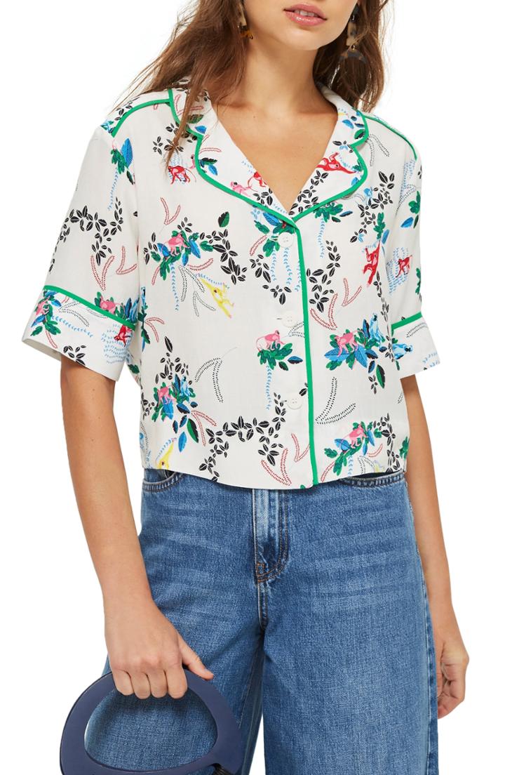 Women's Parker Britt Tie Waist Blouse - Pink