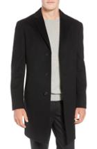 Men's John W. Nordstrom Mason Wool & Cashmere Overcoat L - Black