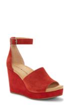 Women's Lucky Brand Yemisa Wedge Ankle Strap Sandal M - Red