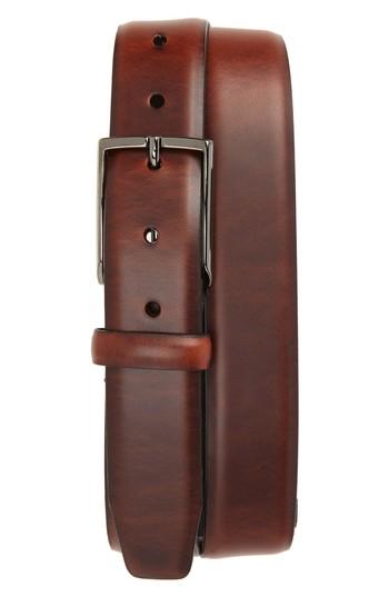 Men's Nordstrom Men's Shop Francis Pull-up Leather Belt - Brown Dark
