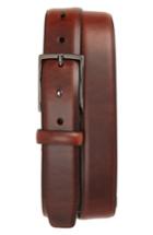 Men's Nordstrom Men's Shop Francis Pull-up Leather Belt - Brown Dark