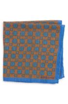 Men's Michael Bastian Medallion Pocket Square, Size - Brown