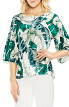Women's Vince Camuto Jungle Print Ruffle Sleeve Top - White