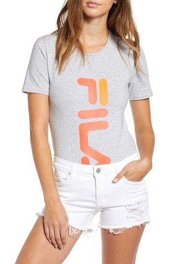 Women's Fila Quinn Logo Bodysuit - Grey