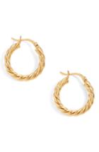 Women's Argento Vivo Small Rope Hoop Earrings