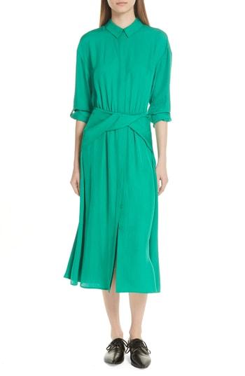 Women's Grey Jason Wu Twist Waist Twill Dress - Green