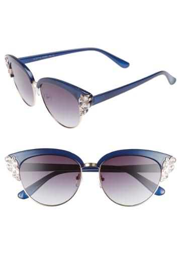 Women's Glance Eyewear 58mm Embellished Cat Eye Sunglasses -