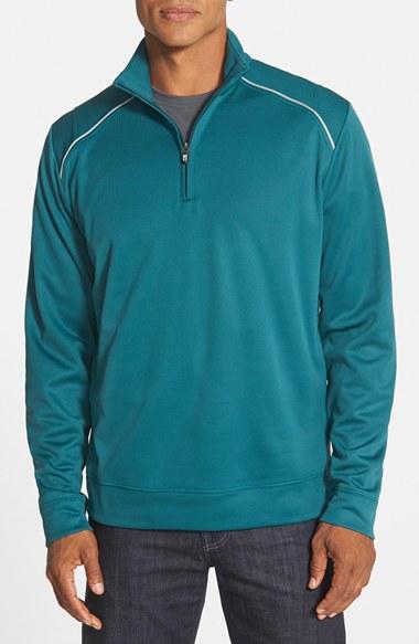 Men's Cutter & Buck 'ridge' Weathertec Wind & Water Resistant Pullover - Green (online Only)