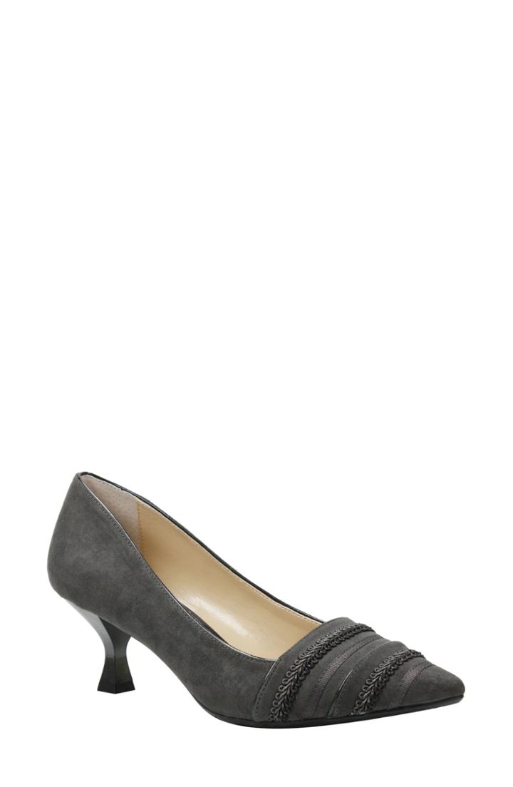 Women's J.renee Septima Kitten Heel Pump .5 B - Grey