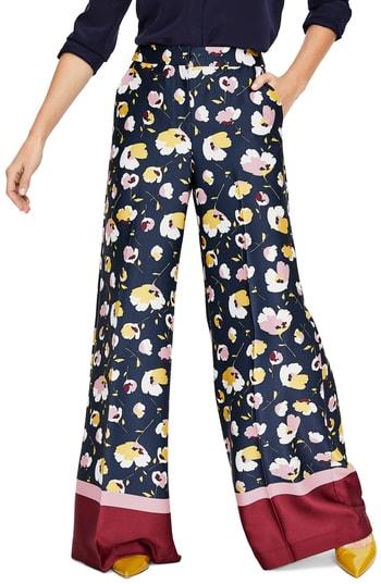 Women's Boden Hotch Potch Hem Wide Leg Pants - Blue