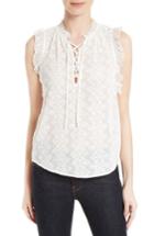 Women's Rebecca Taylor Florence Embroidered Silk Top - White