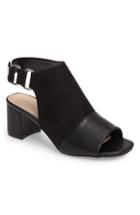 Women's Topshop Duke Block Heel Faux Leather Sandal .5us / 35eu - Black