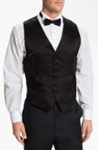 Men's David Donahue Silk Vest - Black
