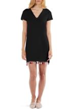 Women's Michael Stars Tassel Fringe Shift Dress - Black