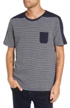 Men's Slate & Stone Striped Pocket T-shirt, Size - Blue