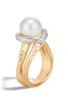 Women's John Hardy Bamboo Freshwater Pearl & Diamond Ring