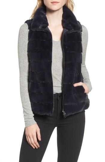 Women's Dylan Love Faux Fur Vest - Blue