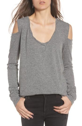 Women's Pam & Gela Cold Shoulder Top, Size - Grey