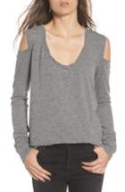 Women's Pam & Gela Cold Shoulder Top, Size - Grey