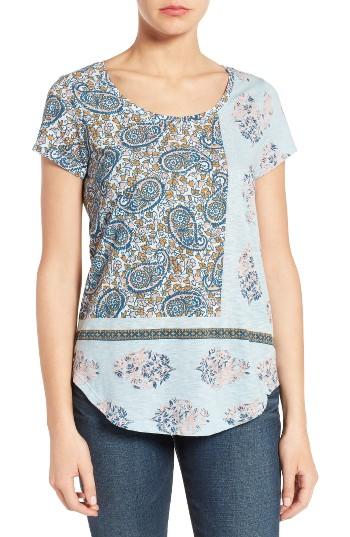 Women's Lucky Brand Mix Paisley Tee