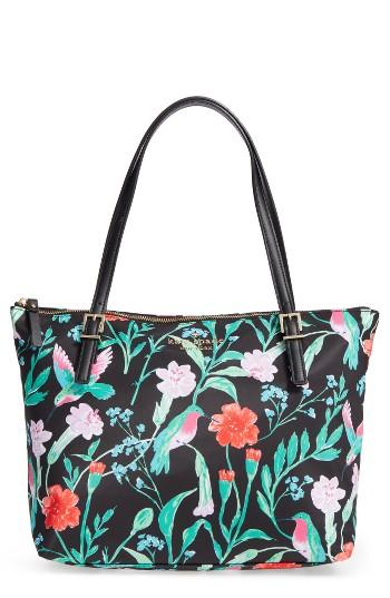 Kate Spade New York Watson Lane - Small Maya Print Nylon Tote - Black