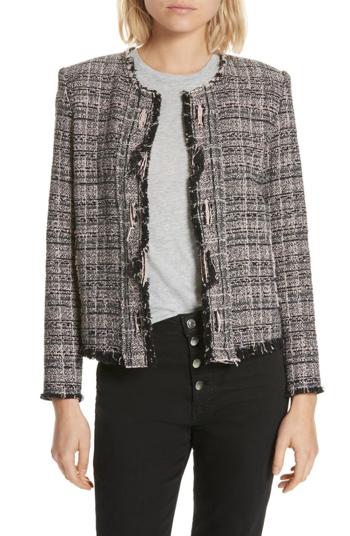 Women's Iro Sense Tweed Jacket Us / 36 Fr - Purple