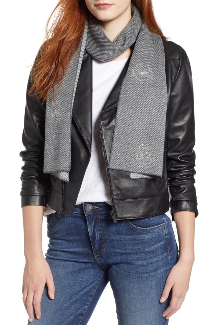 Women's Michael Michael Kors Twill Knit Logo Scarf