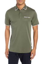 Men's Ted Baker London Jelly Slim Fit Tipped Pocket Polo (l) - Beige