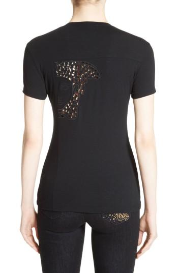 Women's Versace Collection Back Cutout Logo Tee Us / 48 It - Black