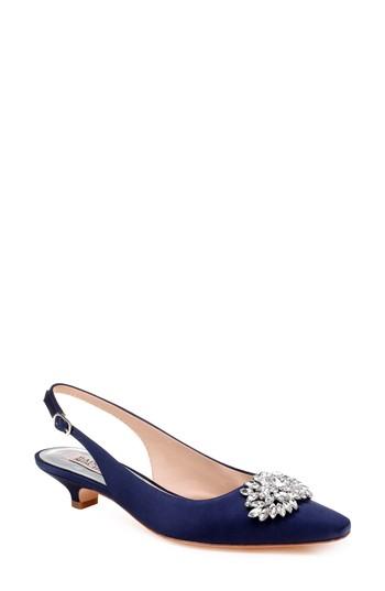 Women's Badgley Mischka Page Slingback Pump .5 M - Blue