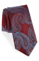 Men's Nordstrom Men's Shop Sardonia Paisley Silk Tie, Size - Red