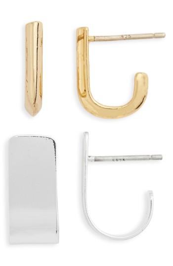 Women's Madewell Set Of 2 Hug Earrings