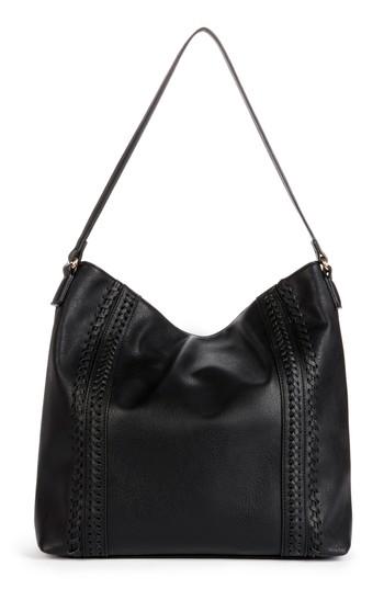 Sole Society Destin Faux Leather Hobo Bag - Black