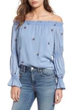 Women's Wayf Rimini Off The Shoulder Top - Blue