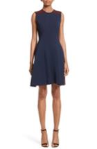 Women's Victoria Beckham Colorblock Fit & Flare Dress Us / 6 Uk - Blue
