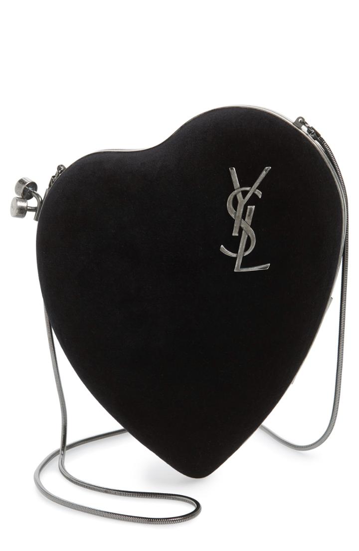 Saint Laurent Love Box Velvet Minaudiere -