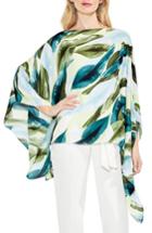 Women's Vince Camuto Breezy Leaves Poncho, Size - White