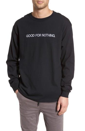 Men's The Rail Good For Nothing Embroidered T-shirt - Black