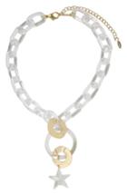 Women's Ettika Clear Lucite Star Necklace