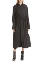 Women's Christian Wijnants Tie Waist Shirtdress Us / 34 Fr - Black