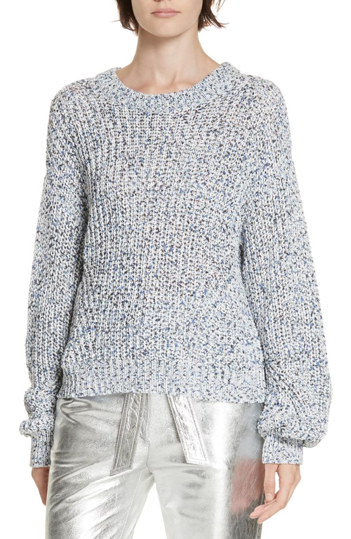 Women's Veronica Beard Ryce Cotton Sweater - Blue