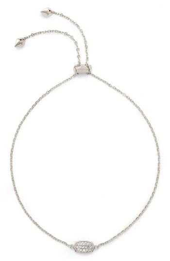 Women's Kendra Scott Millicent Diamond & White Gold Bracelet