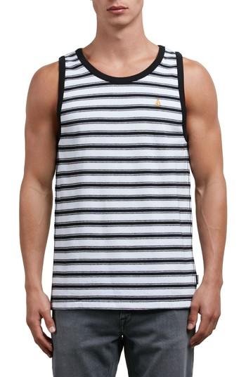 Men's Volcom Briggs Stripe Tank - White