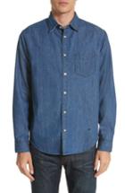 Men's Rag & Bone Fit 3 Woven Denim Shirt - Blue