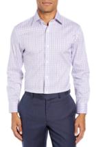 Men's Bonobos Bromley Slim Fit Check Dress Shirt 33 - Purple