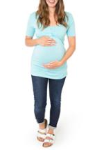 Women's Nom Maternity Ruched Nursing/ Maternity Tee
