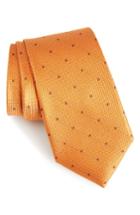 Men's Calibrate Mulroy Neat Silk Tie, Size - Orange